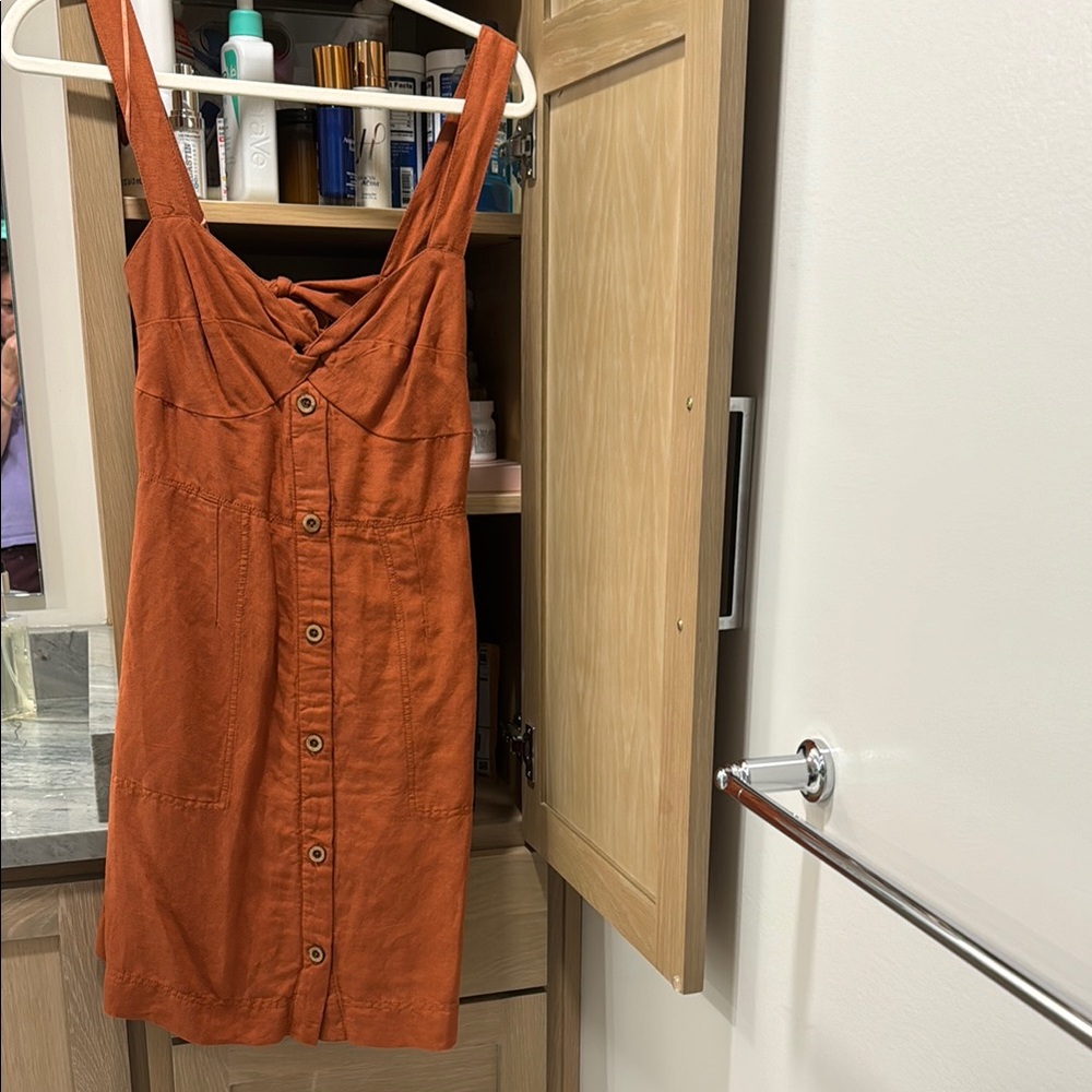 Autumn hued Button-Down Dress